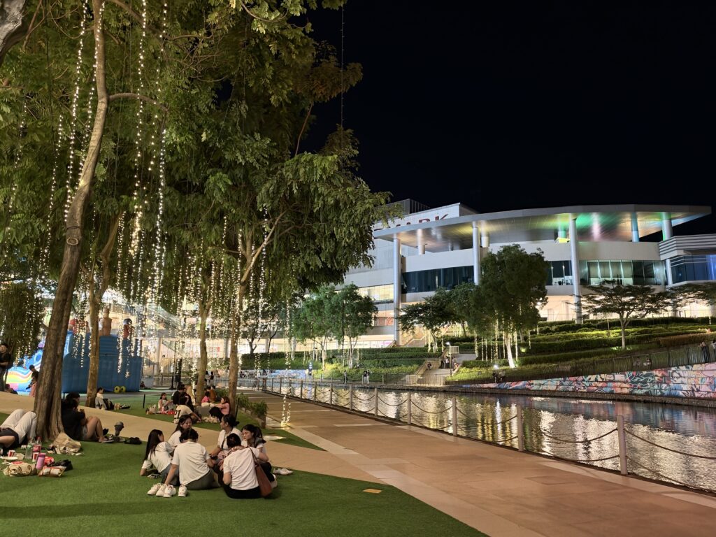 festival mall at night